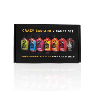 Zestaw ostrych sosów chili Crazy Bastard - WSZYSTKIE SOSY 7x100ml