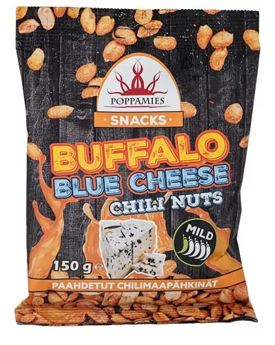 Orzeszki Poppamies Buffalo Blue Cheese serowe z chili, 150g Orzeszki Poppamies Buffalo Blue Cheese serowe z chili, 150g
