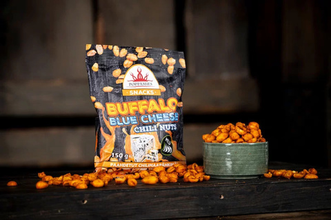 Orzeszki Poppamies Buffalo Blue Cheese serowe z chili, 150g Orzeszki Poppamies Buffalo Blue Cheese serowe z chili, 150g