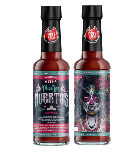 Ostry sos Pixi Peppers DIA DE LOS MUERTOS z Poblano i kaktusem, 200ml Ostry sos Pixi Peppers DIA DE LOS MUERTOS z Poblano i kaktusem, 200ml