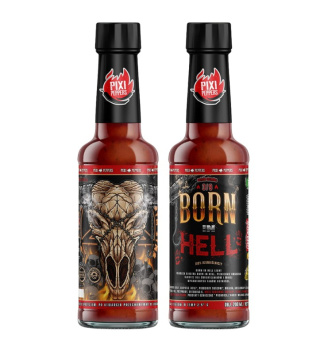 Ostry sos Pixi Peppers BORN IN HELL LIGHT z Habanero i Chipotle, 200ml