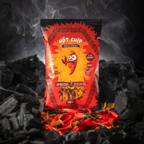 Hot Chip Strips Smoked Scorpio z papryką Scorpion, 80g Hot Chip Strips Smoked Scorpio z papryką Scorpion, 80g