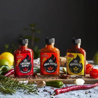Zestaw ostrych sosów Roleski (Habanero, Ghost, Carolina Reaper) KRÓTKA DATA