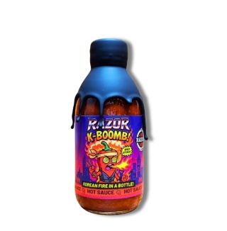 Ostry Sos Razor K-BOMB z pastą gochujang i Caroliną Reaper, 200ml