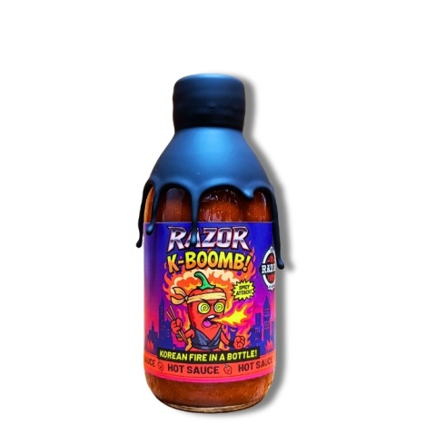 Ostry Sos Razor K-BOMB z pastą gochujang i Caroliną Reaper, 200ml